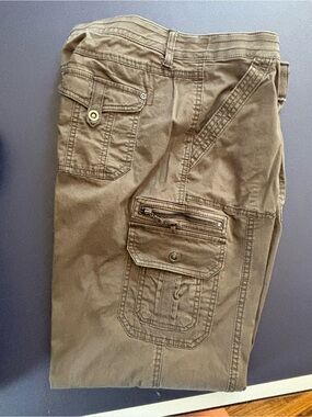 Natural Reflections Olive Cargo Pants with Utility Pockets
